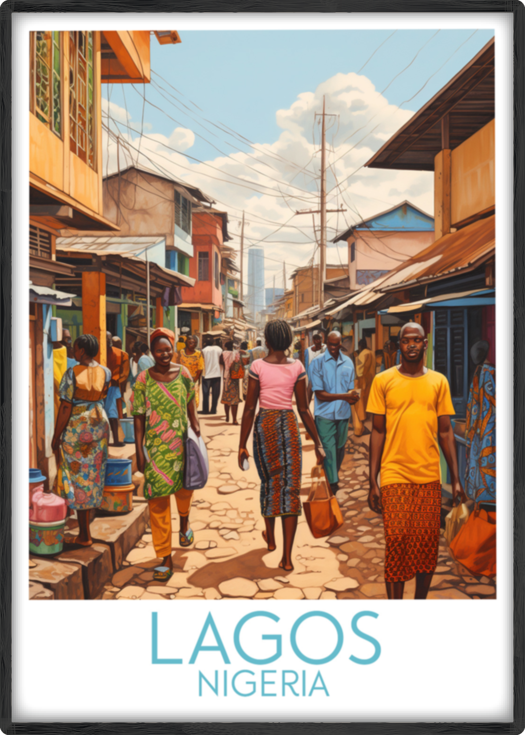 lagos travel poster main nigeria