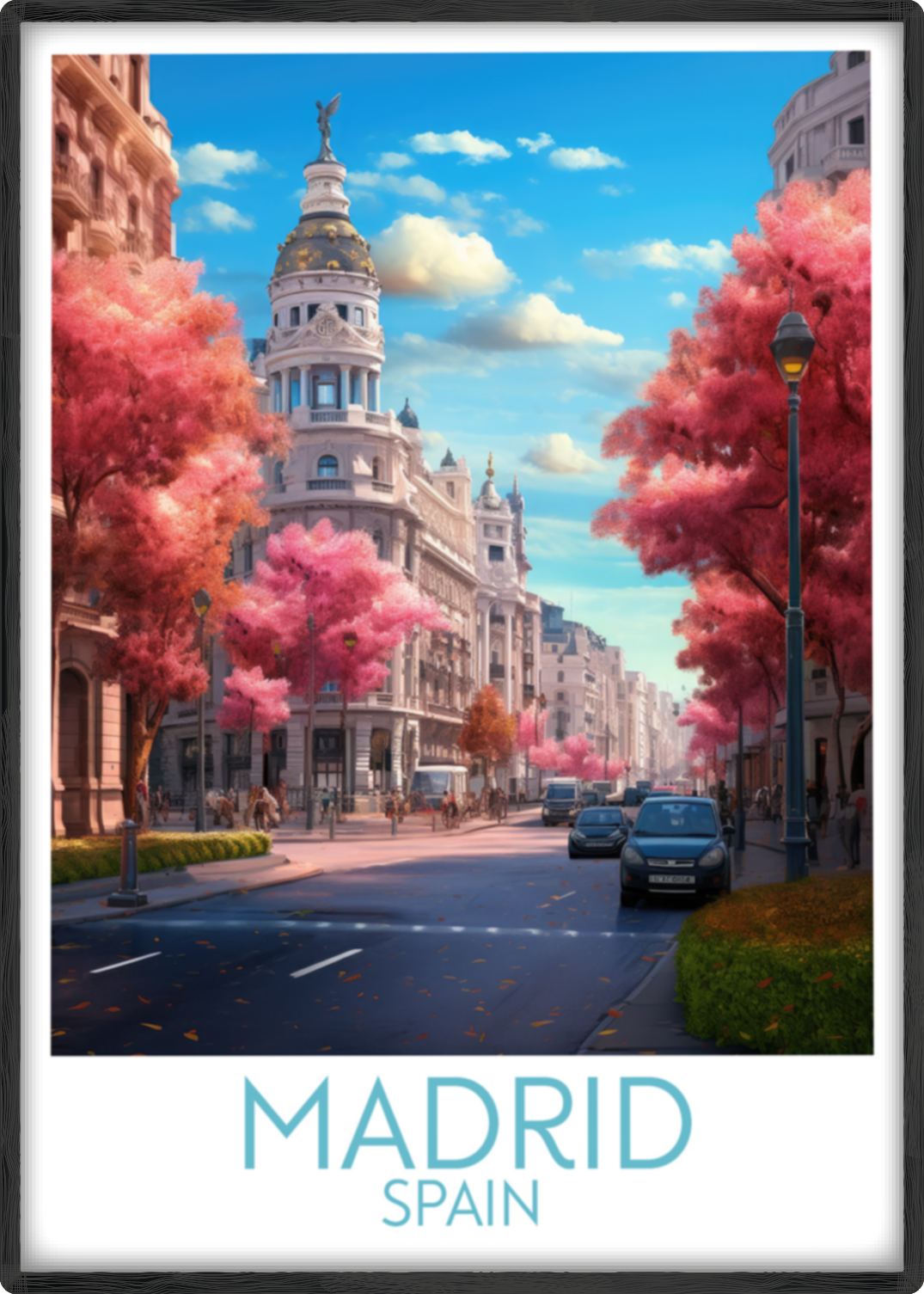 madrid travel poster main spain