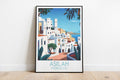 Asilah travel poster on the ground Morocco