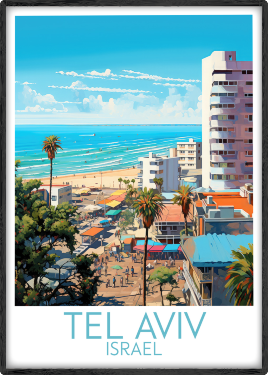 tel aviv travel poster main israel