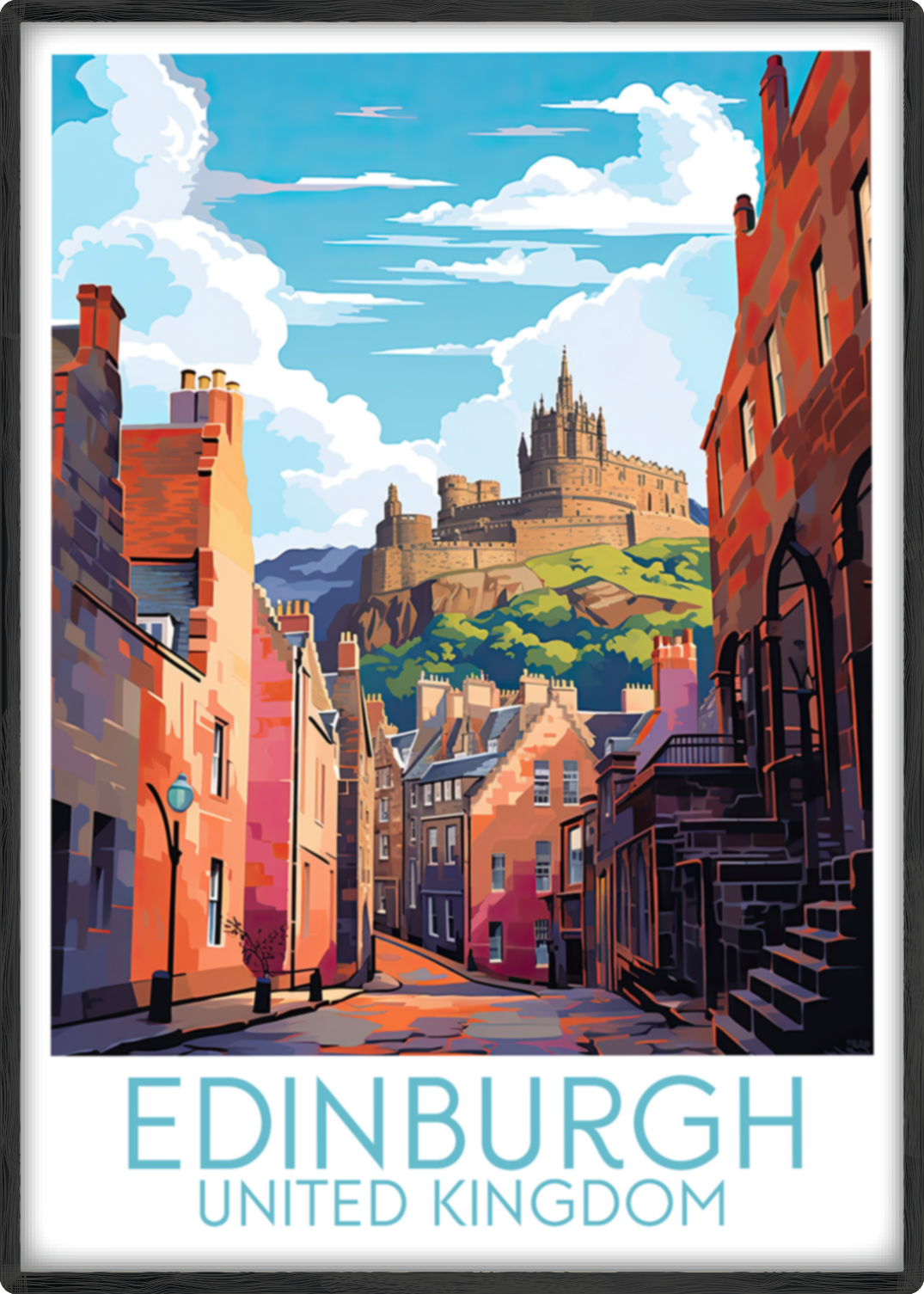 edinburgh travel poster main united kingdom