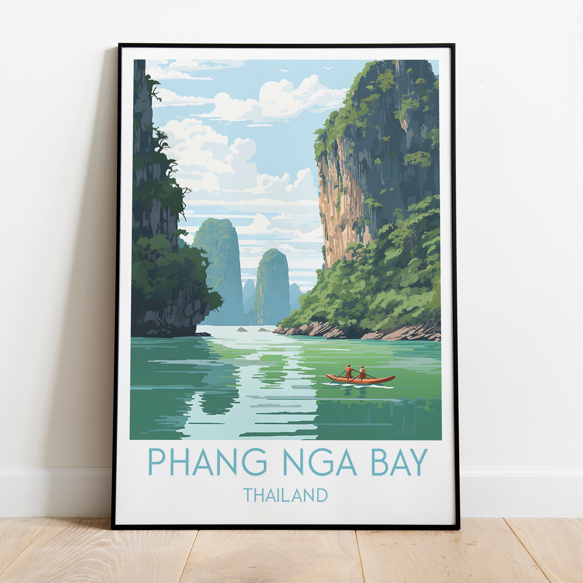 Phang Nga Bay travel poster on the ground Thailand