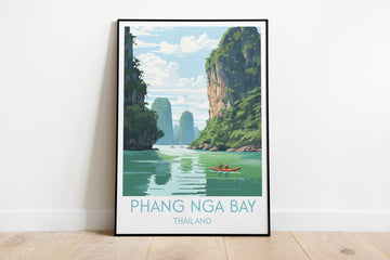 Phang Nga Bay travel poster on the ground Thailand