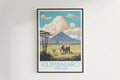 Kilimanjaro travel poster on the wall Tanzania