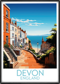 devon travel poster main england