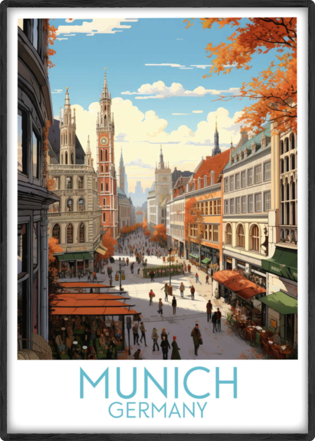 munich travel poster main germany