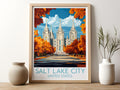 Salt Lake City travel poster for kitchen United States