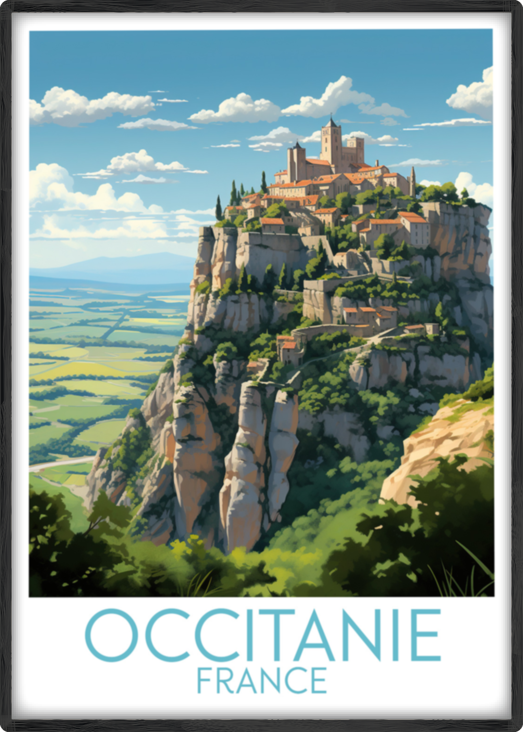 occitanie travel poster main france