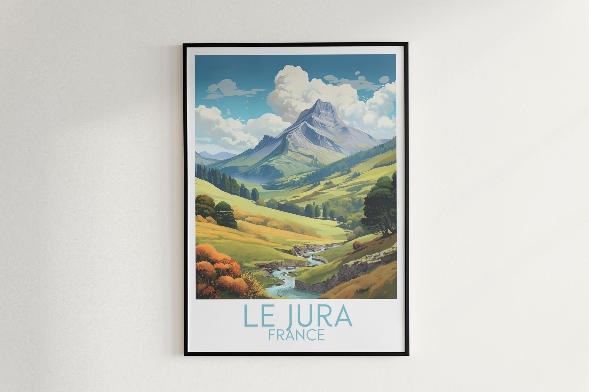 Le Jura travel poster on the wall France