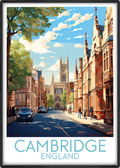 cambridge travel poster main england