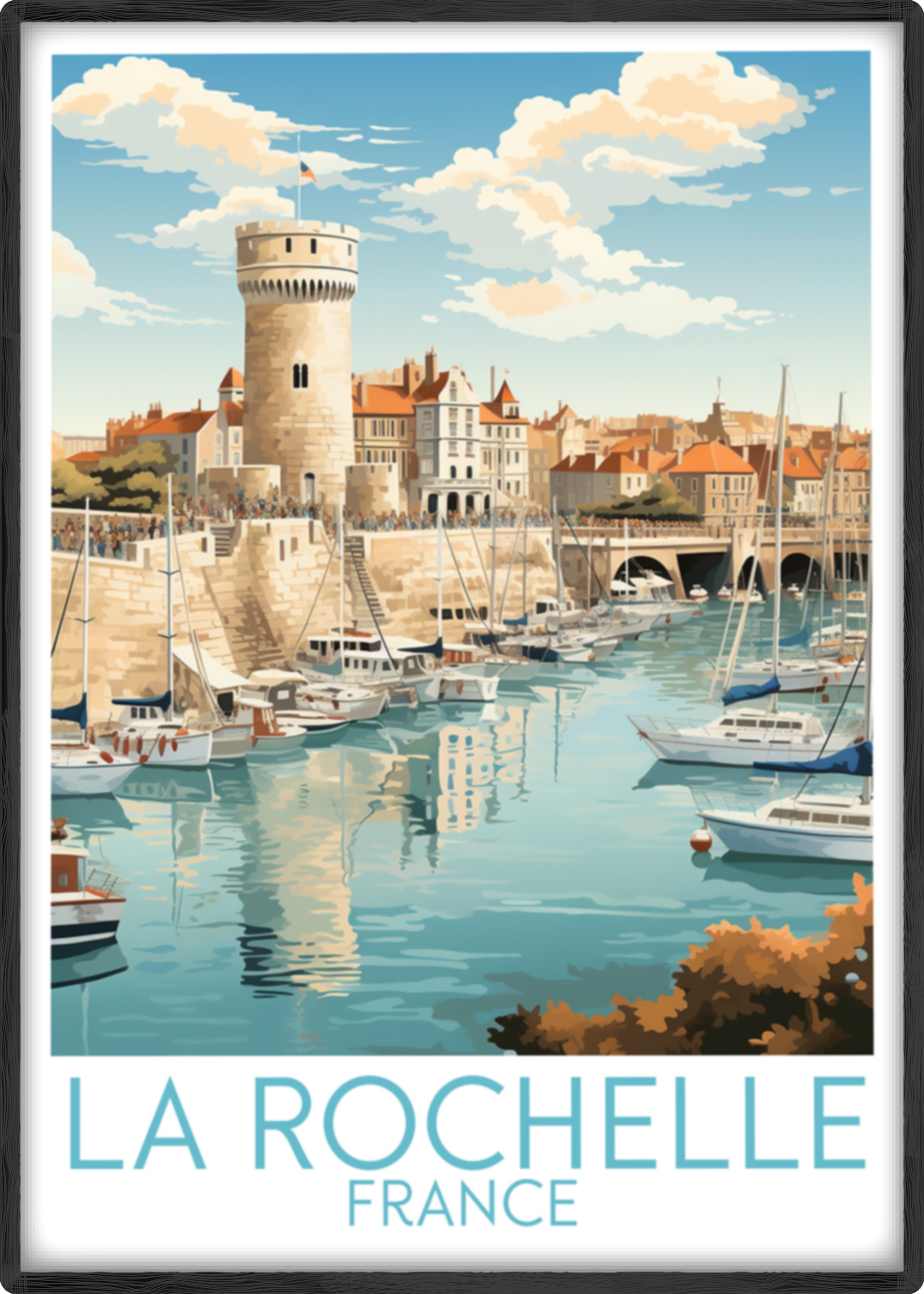 la rochelle travel poster main france