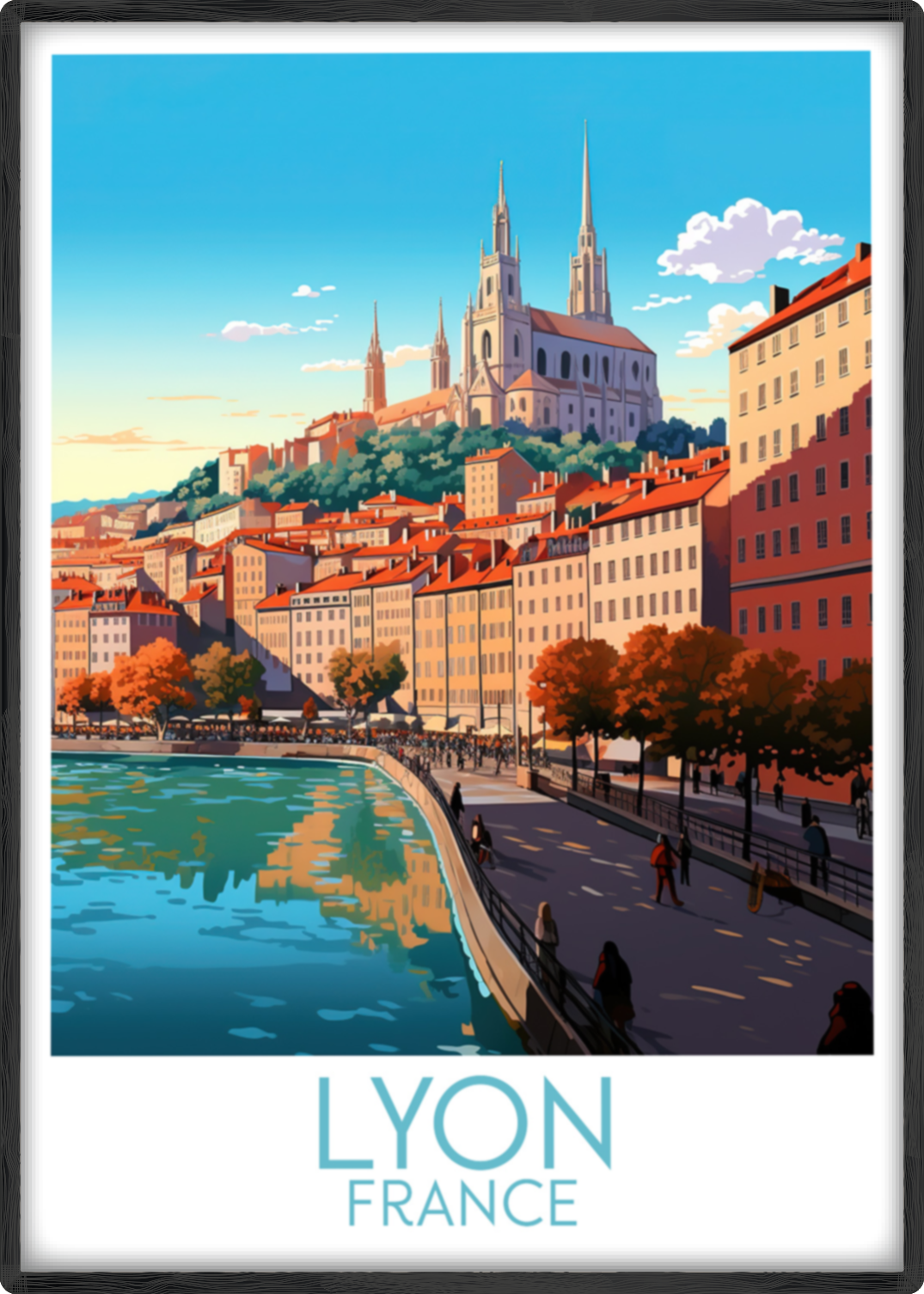 lyon travel poster main france