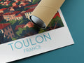 Toulon travel poster rolled France