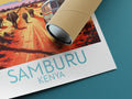 Samburu travel poster rolled Kenya