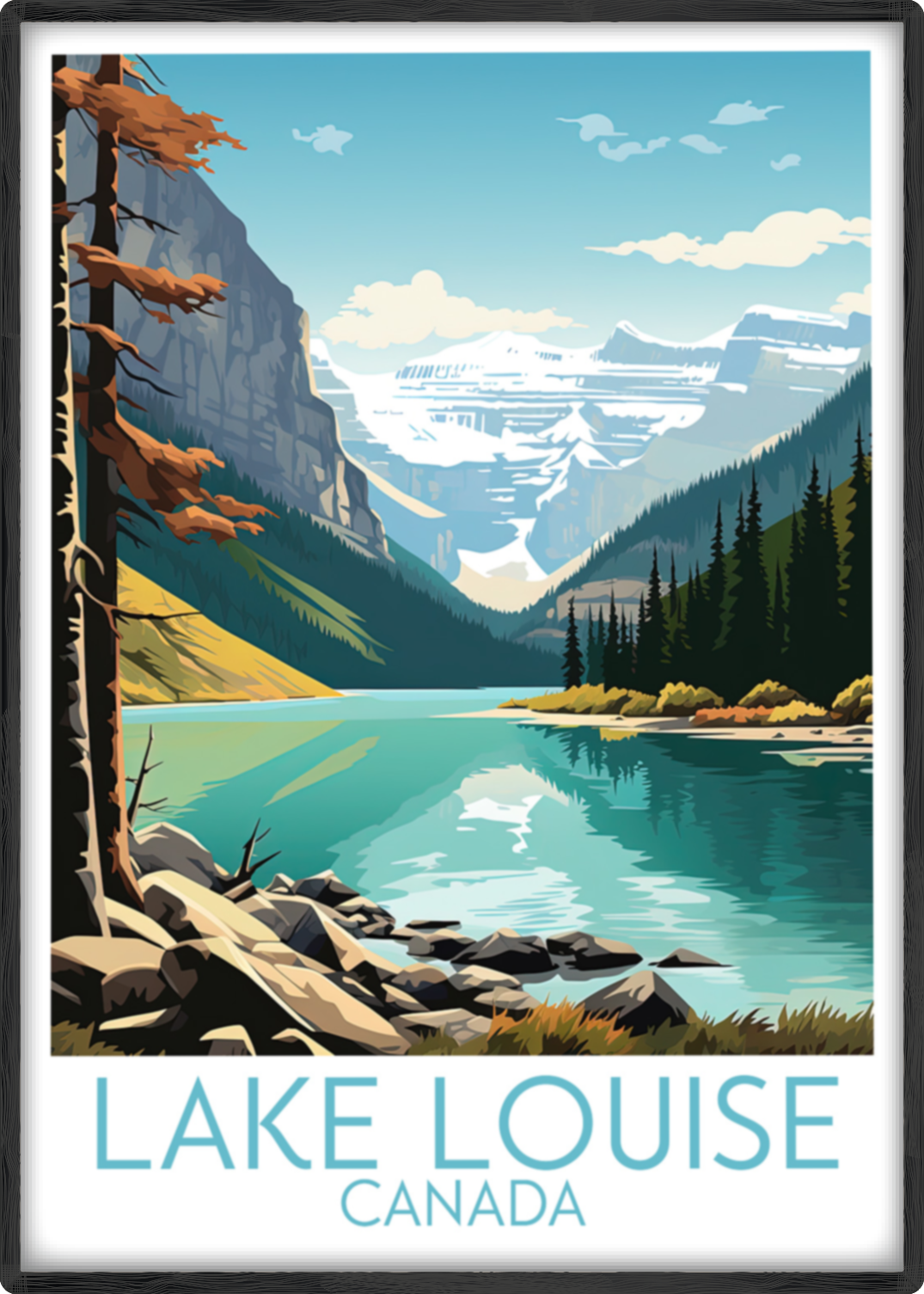 lake louise travel poster main canada