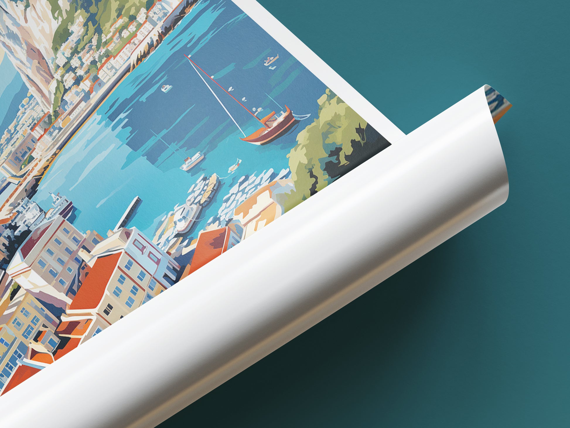 Gibraltar travel poster tube British Territory