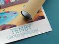 Tenby travel poster rolled United Kingdom