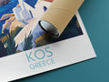 Kos travel poster rolled Greece