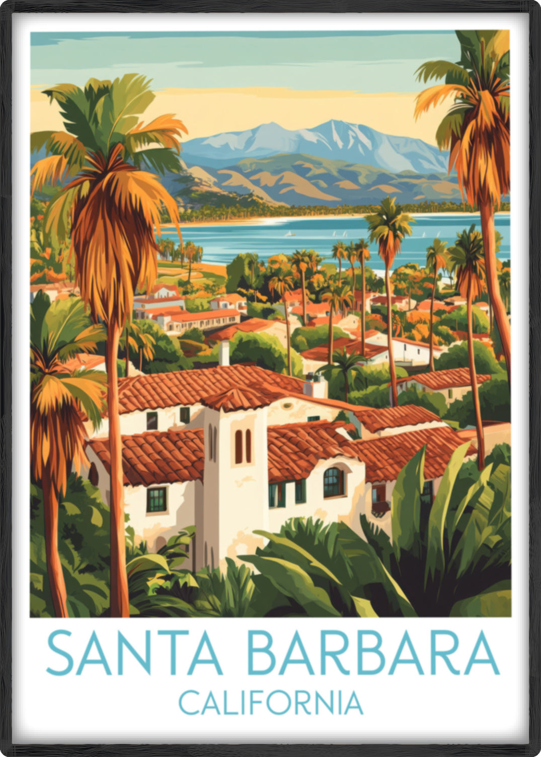 Santa Barbara travel poster main California