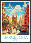 barcelona travel poster main spain