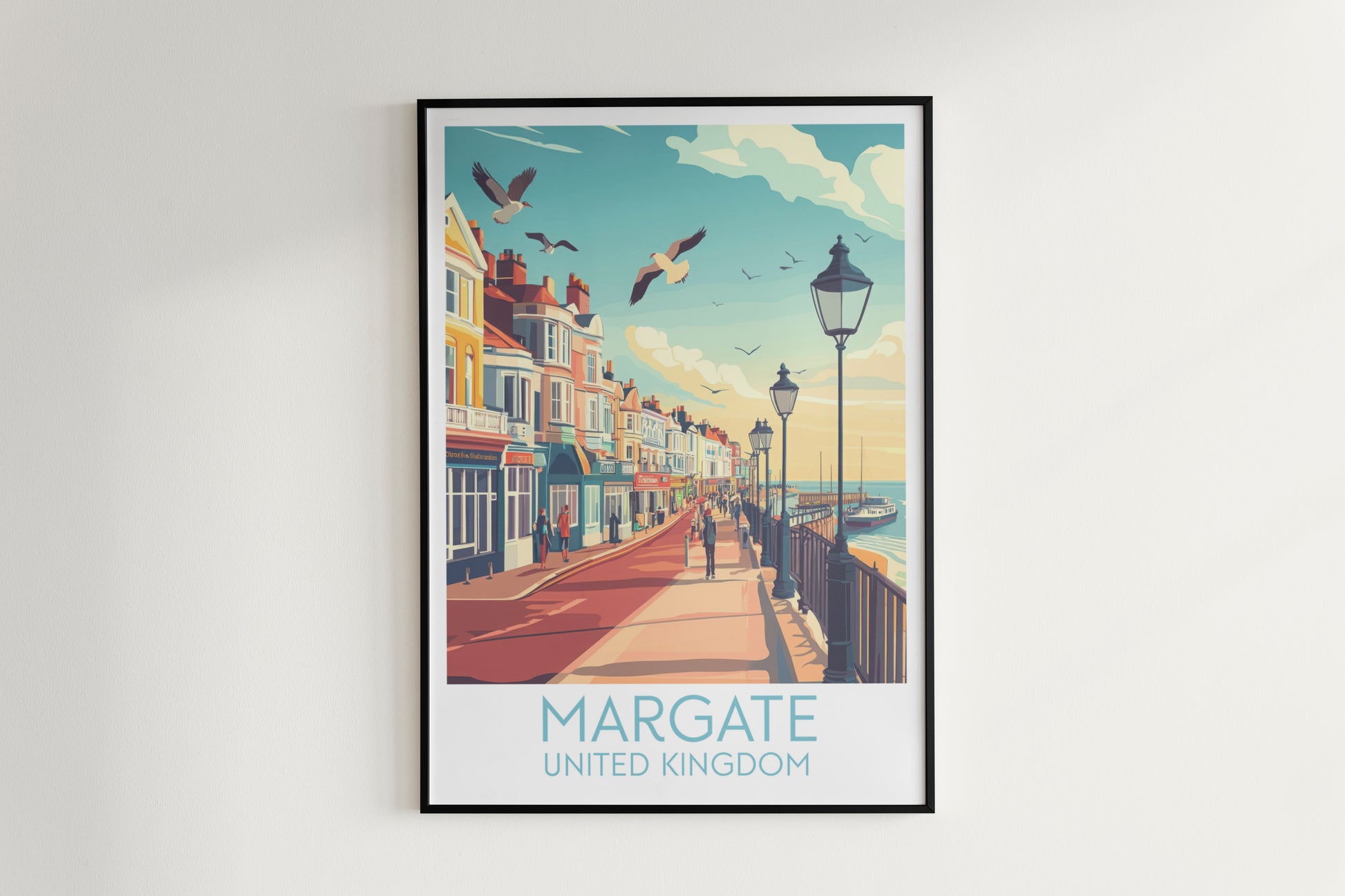 Margate travel poster on the wall United Kingdom