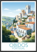 obidos travel poster main portugal