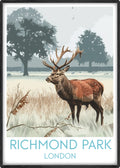 Richmond Park travel poster main London