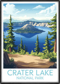 Crater Lake travel poster main National Park