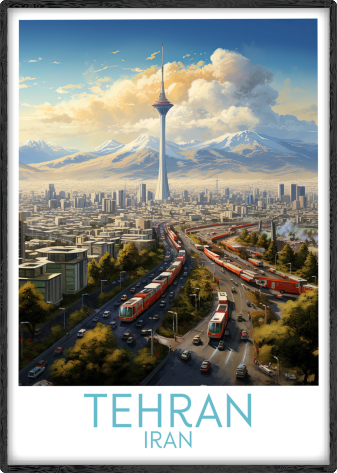 tehran travel poster main iran