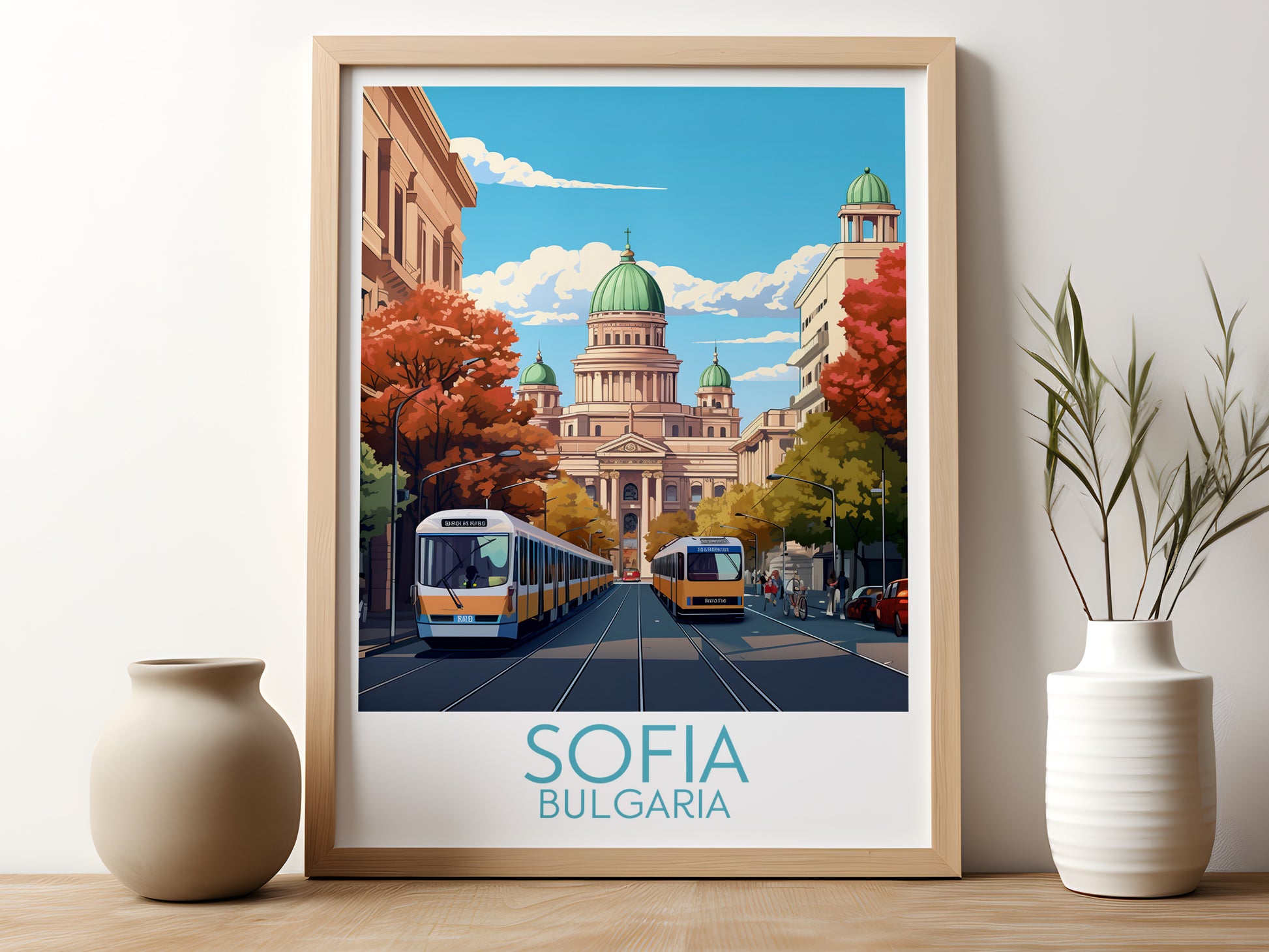 Sofia travel poster for kitchen Bulgaria