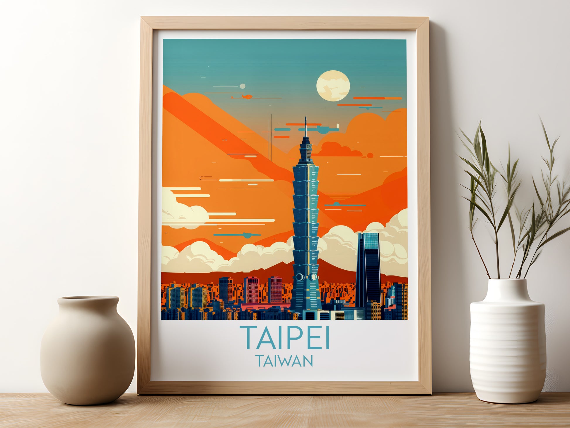 Taipei travel poster for kitchen Taiwan