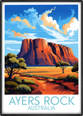 ayers rock travel poster main australia