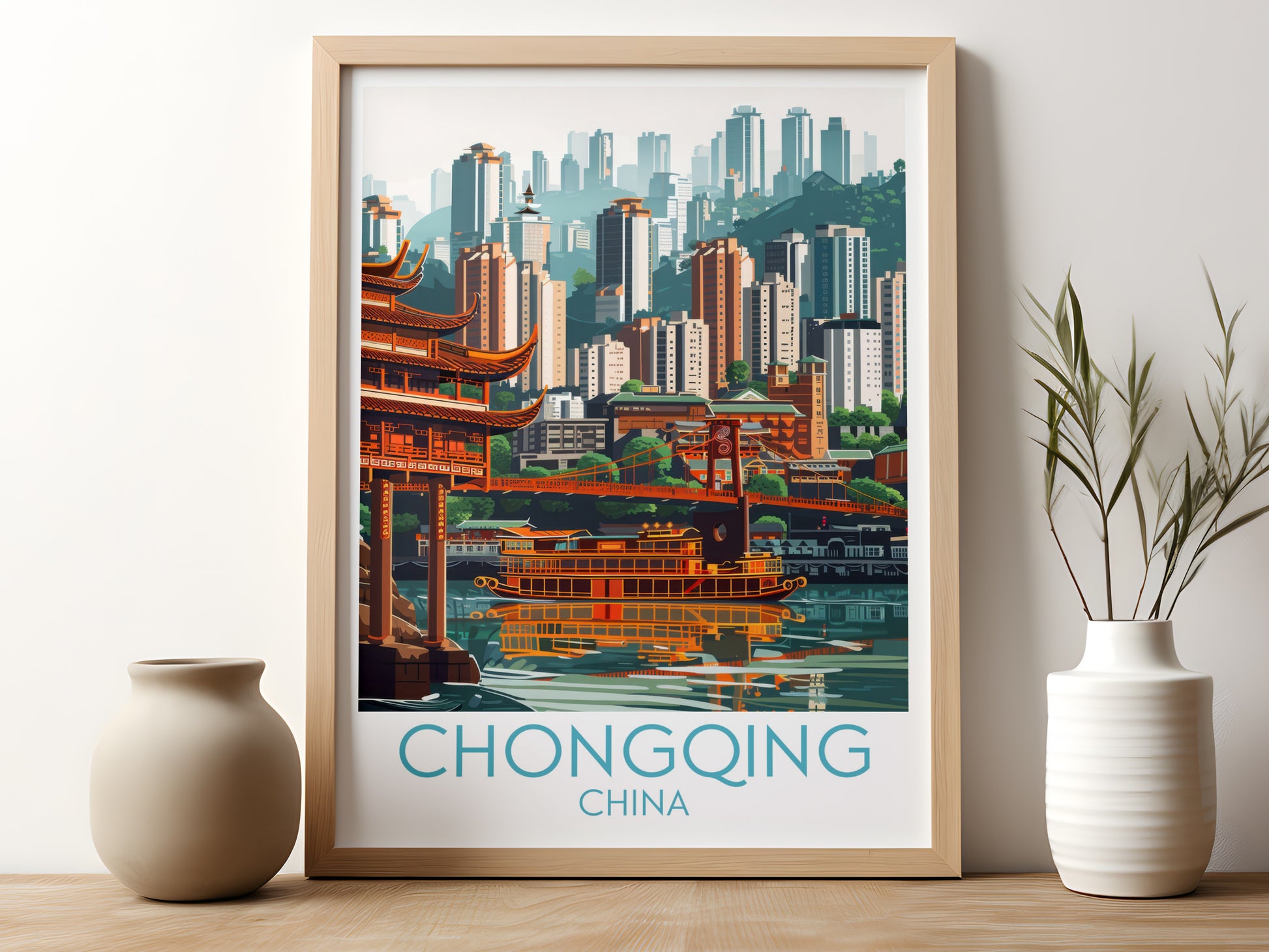 Chongqing travel poster for kitchen China