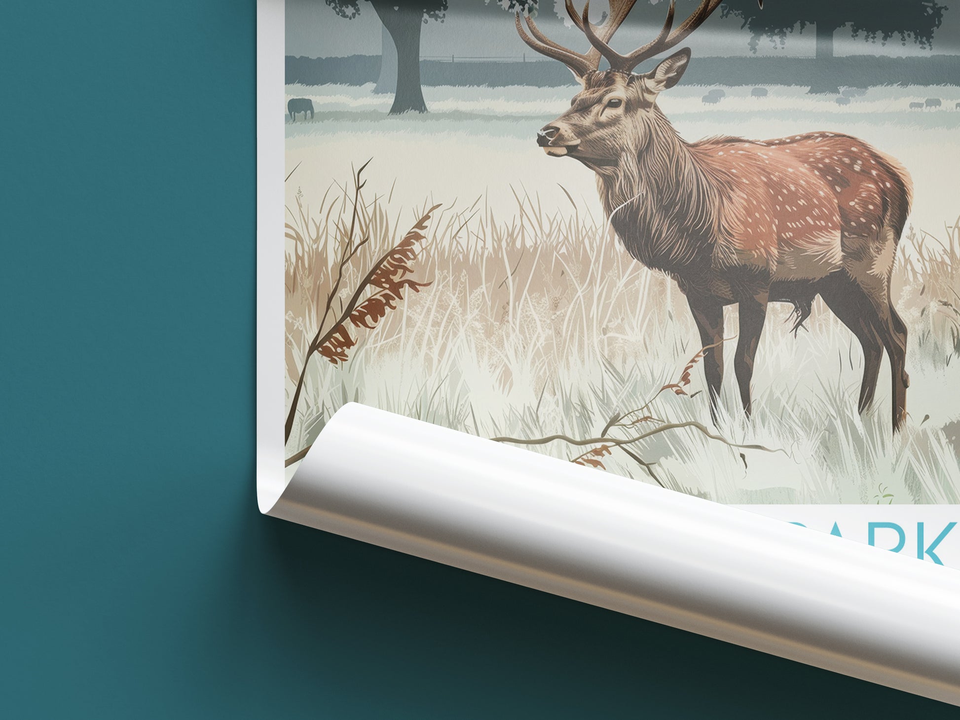 Richmond Park travel poster roll up London