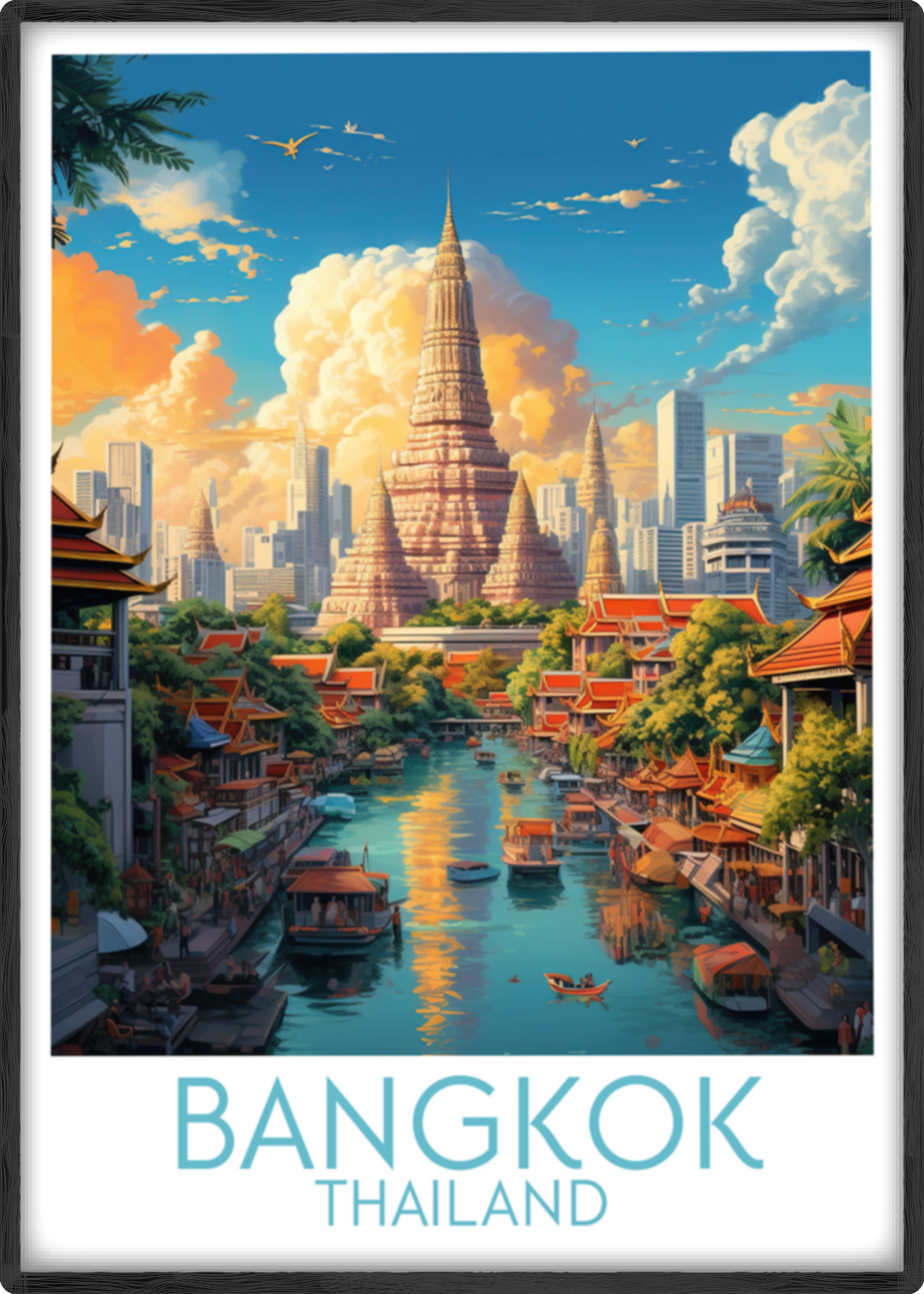 bangkok travel poster main thailand