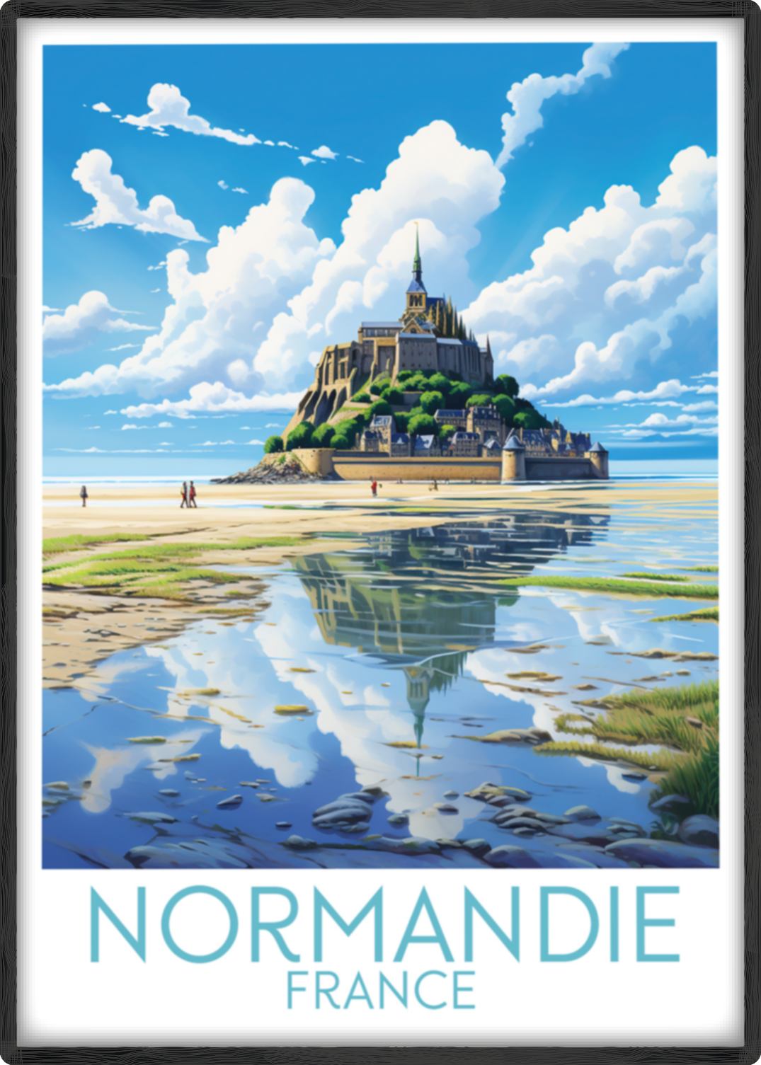 normandie travel poster main france