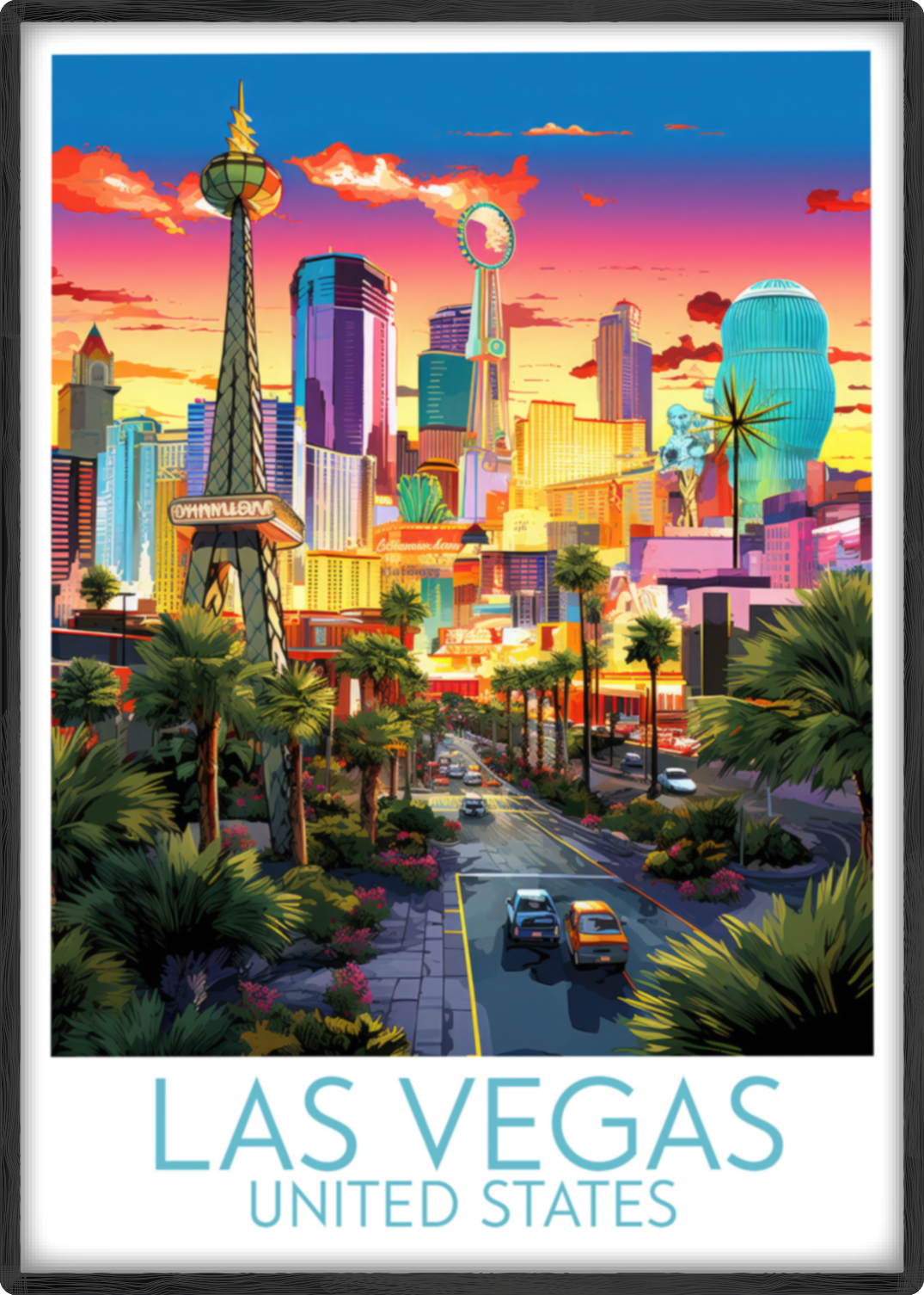 las vegas travel poster main united states