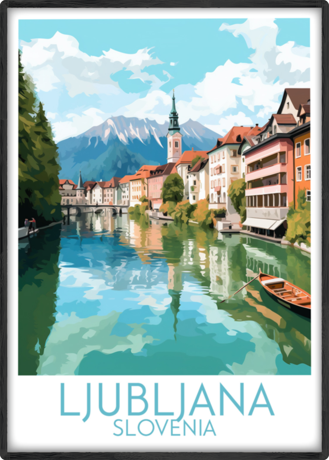 ljubljana travel poster main slovenia