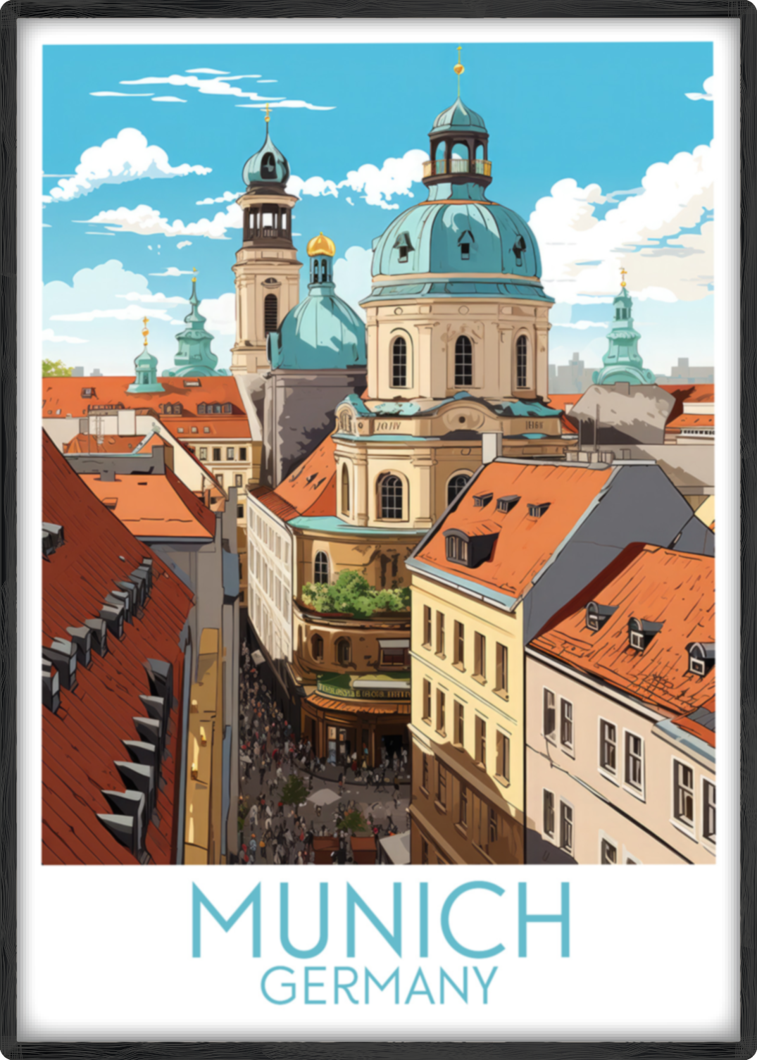 munich travel poster main germany