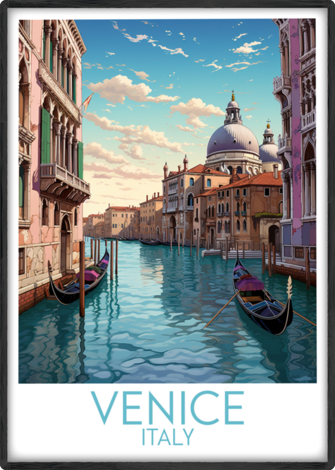 venice travel poster main italy