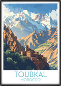 Toubkal travel poster main Morocco