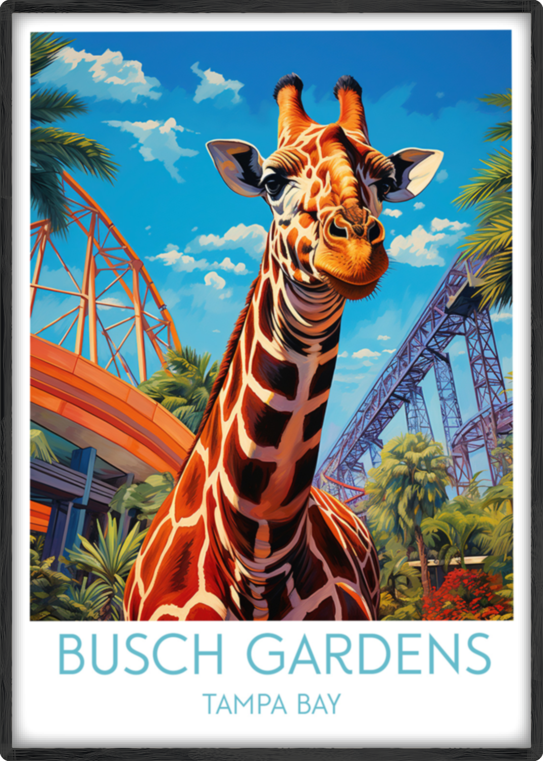 busch gardens travel poster main tampa bay