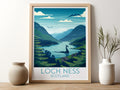 Loch Ness travel poster for kitchen Scotland