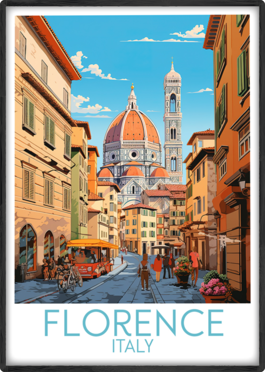 florence travel poster main italy