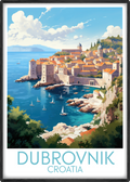 dubrovnik travel poster main croatia