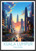 kuala lumpur travel poster main malaysia