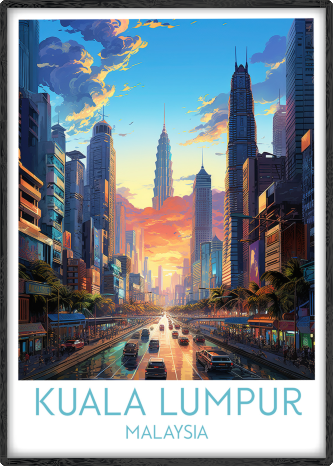 kuala lumpur travel poster main malaysia