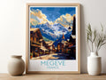 Megeve travel poster for kitchen France