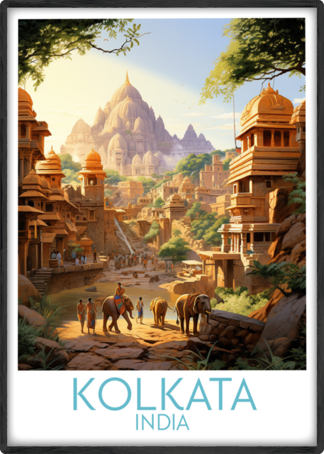 kolkata travel poster main india