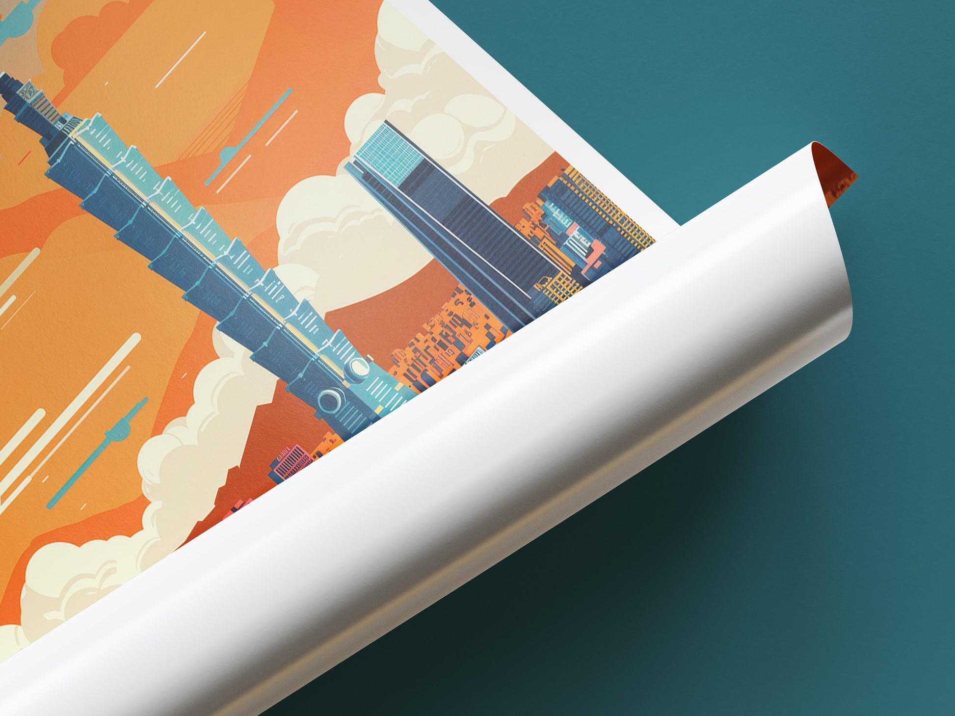 Taipei travel poster tube Taiwan